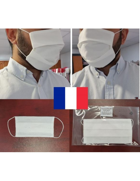 Masque barrière catégorie 1 haute filtration adulte 20 lavages