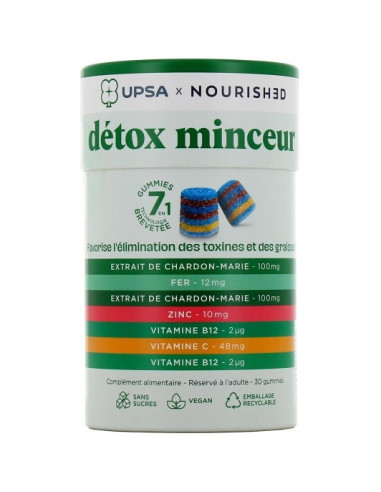 UPSA X NOURISHED Gummies 7 en 1 Détox...