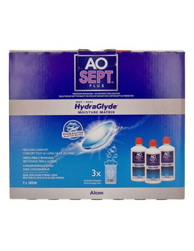 Aosept Plus Hydraglyde, 3x360ml