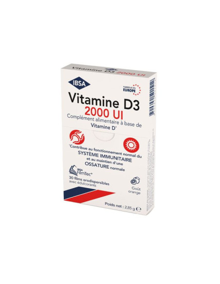 FilmTec Vitamine D3 2000UI x30 Films Orodispersibles