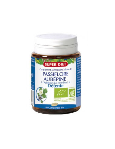 Passiflore-Aubépine Bio - 80 comprimés