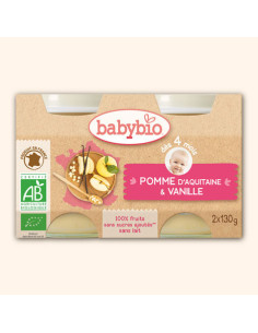 Babybio pomme vanille 2x130g