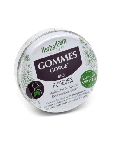 Herbalgem Gommes Fumeurs Gorge Bio, 45gr