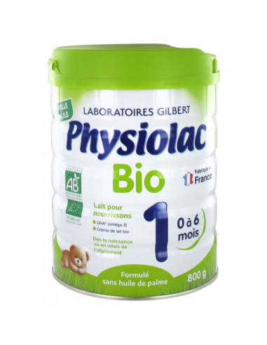 Physiolac Bio 1er âge de 0 à 6 mois 800g
