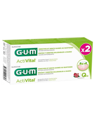 GUM Activital Dentifrice Q10 - Lot de...