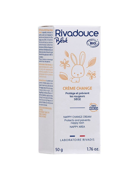 Rivadouce Bébé Crème pour le Change Bio 50 g