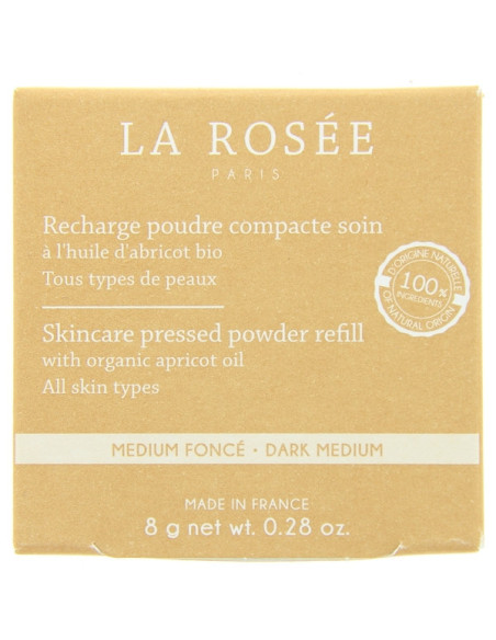 La rosée Recharge poudre compacte soin Médium Foncé 8g