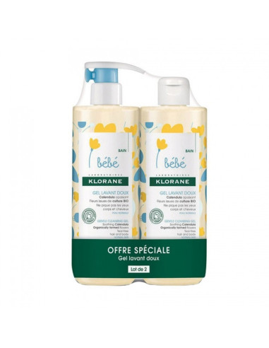 Klorane Bébé Gel Lavant Doux Lot de 2...